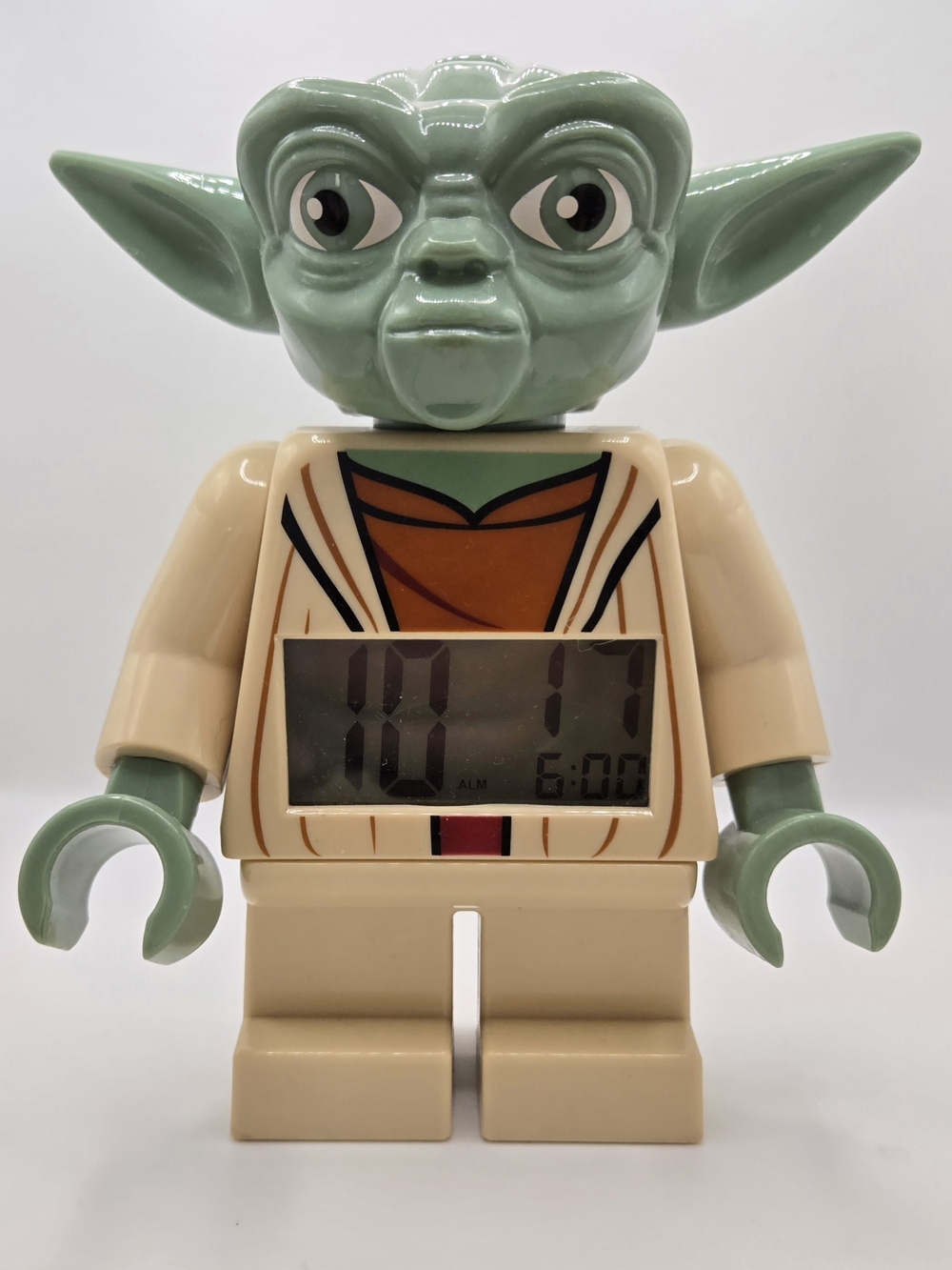 LEGO Star Wars Yoda Minifigure Alarm Clock - Sage Green & Tan